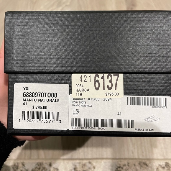 YSL Haircalf Thong Sandals Size 41 - Picture 6 of 7